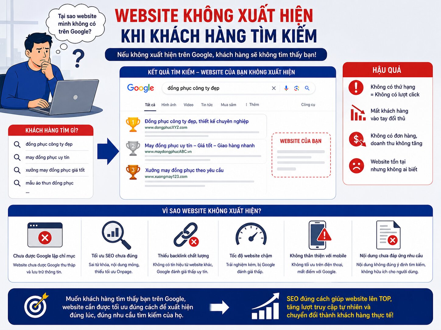 Vì sao website có rất ít người truy cập dù đã làm từ lâu?