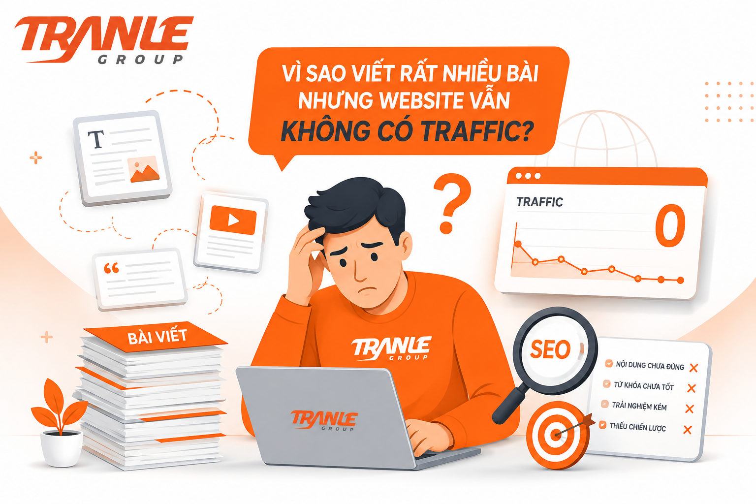 Vì sao viết rất nhiều bài nhưng website vẫn không có traffic?